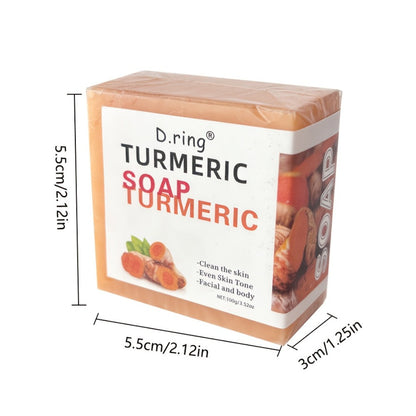Kojic Acid Brightening Soap Bars 15-Pack — Turmeric Lemon Natural Face & Body Cleanser, Cold Processed Paraben-Free Formula, Gentle Exfoliation for All Skin Types, Bulk Value Set