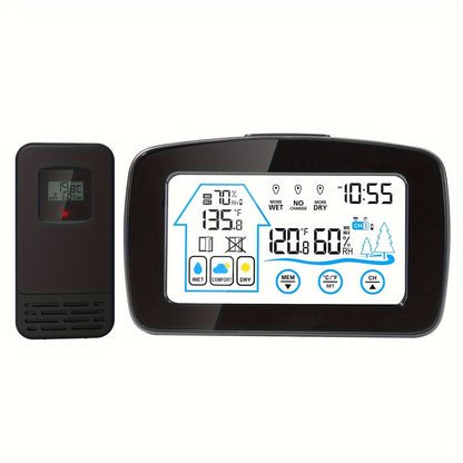 Digital Weather Station | Touch Screen Clock Thermometer Hygrometer