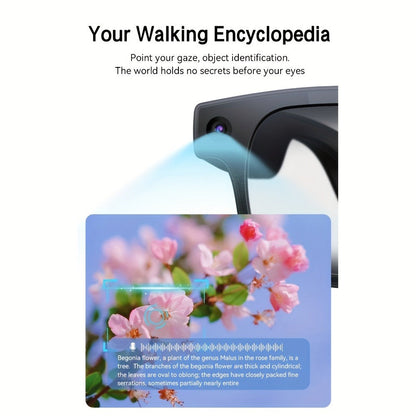 Smart Glasses 8MP Dual-Camera Eyewear with 1080P Video, Three Interchangeable Lenses and 290mAh Battery