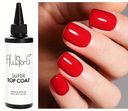 Gel Nail Polish – Gel Nail Top Coat 15ml Super Glossy & Matte Soak-Off LED Base Coat — Long-Lasting Salon Manicure Functional Gel…