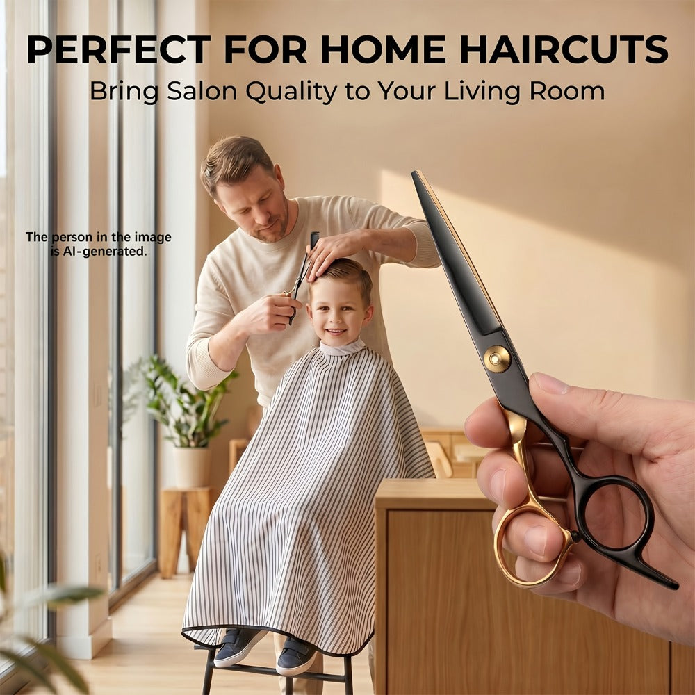 13-Piece Hair Cutting Scissors Kit with Straight and Thinning Shears, Combs, Cape and Storage Case