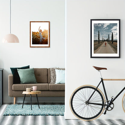 Picture Frames 12x16 Set of 3 – Classic Wood Poster Frames, Horizontal & Vertical Wall Hanging, Multi-Color Options for Bedroom Office Living Room Gallery Wall Decor