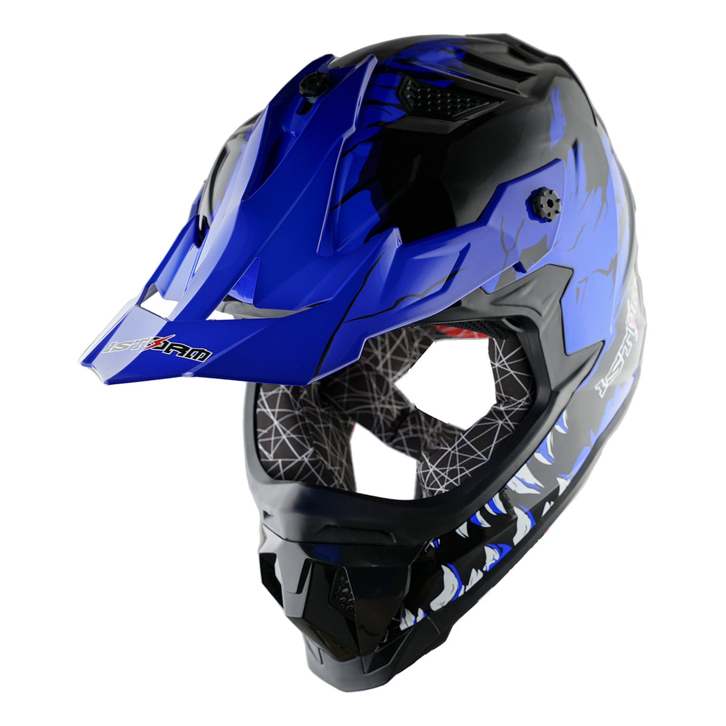 Dirt Bike Helmet Adult Motorcycle ATV Off-Road Track Style Lightweight Aerodynamic Thermoplastic Shell Removable Washable Padding Glossy UV Finish, Multiple Colors XS-XXL