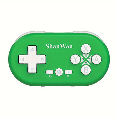 Mini Keychain Gaming Controller Bluetooth Mobile iOS Android - Gyroscope Axis Turbo Dual Vibration Wake Function 180mAh 5-Hour Battery Portable Pocket Gamepad