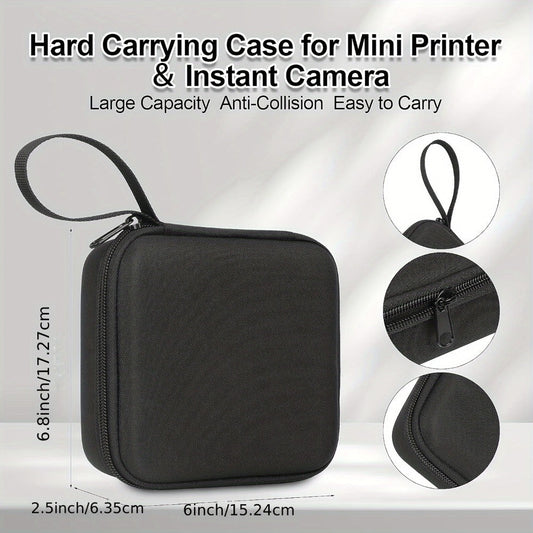 Mini Sticker Printer Carrying Case Hard Protective Box for X5 Thermal Inkless Photo Printer High-Capacity Portable Storage Case Compatible with Instant Camera Label Marker Printer Accessories