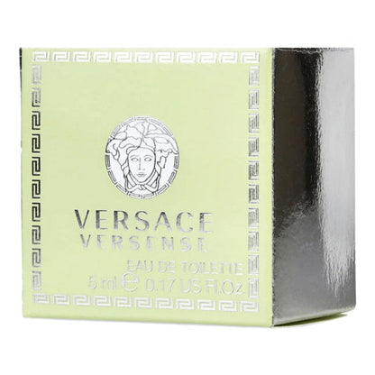 Versace Versense Eau de Toilette Mini 5ml - Travel Size EDT Spray 0.17 Fl oz | Fresh Aquatic Floral Fragrance for Women Portable Perfume Sample
