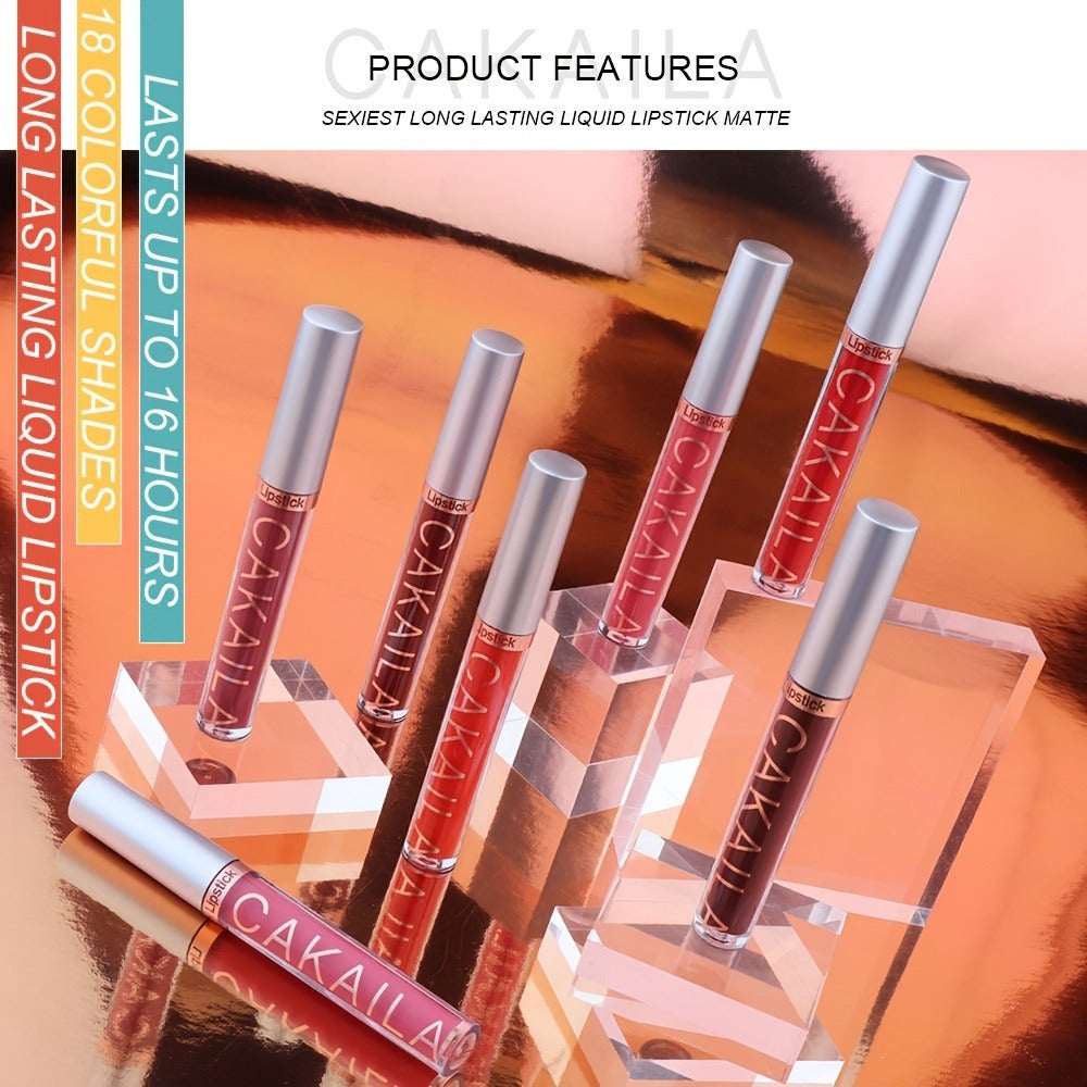 18-Piece Matte Lipstick Set for Women — Long-Wearing Smudge-Proof Moisturizing Liquid Formula, Smooth Creamy Velvety Finish, All-Day Comfortable Wear, Multi-Shade Lip Color Collection Gift