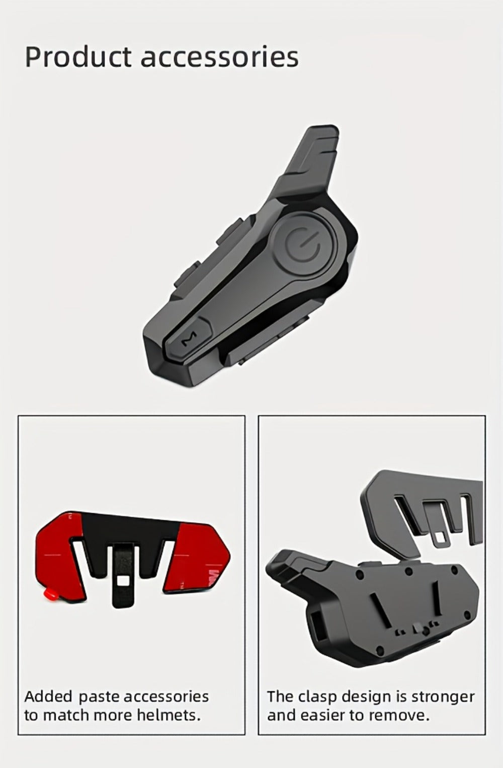 Motorcycle Helmet Bluetooth Intercom Headset – Wireless Real-Time 2-Rider Communication, Compatible with Full Face, 3/4 & Open Face Helmets, Hard Mic & Soft Mic Included, X1 Pro Max