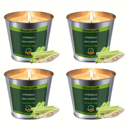 Citronella Candles Outdoor, 128 Hours Burning Mosquito Candle Set for Patio Garden Camping BBQ Party Yard Decor