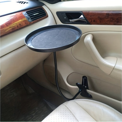 Car Seat Back Tray Table 360° Rotating - Foldable Food Drink Snack Organizer Tray for Car Interior, Non-Slip ABS Travel Tray for Road Trips