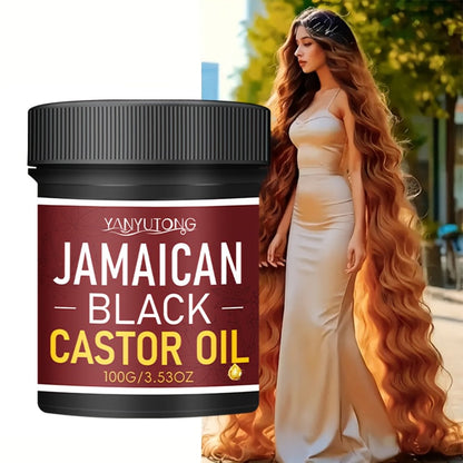 Hair Oil YANYUTONG Jamaican Black Castor 100g Red-Label Jar with Black Screw Lid for Hair and Scalp Application