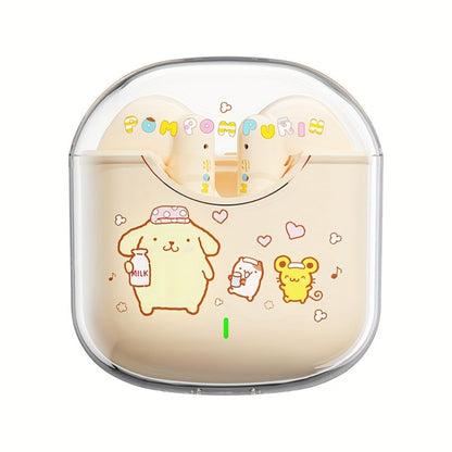 Kuromi My Melody Pompompurin Wireless Earbuds Authorized – 5 Cute Sanrio Character Styles Bluetooth Headphones for Daily Exercise Calls Learning – Holiday Birthday Gift for Girls Teens Women
