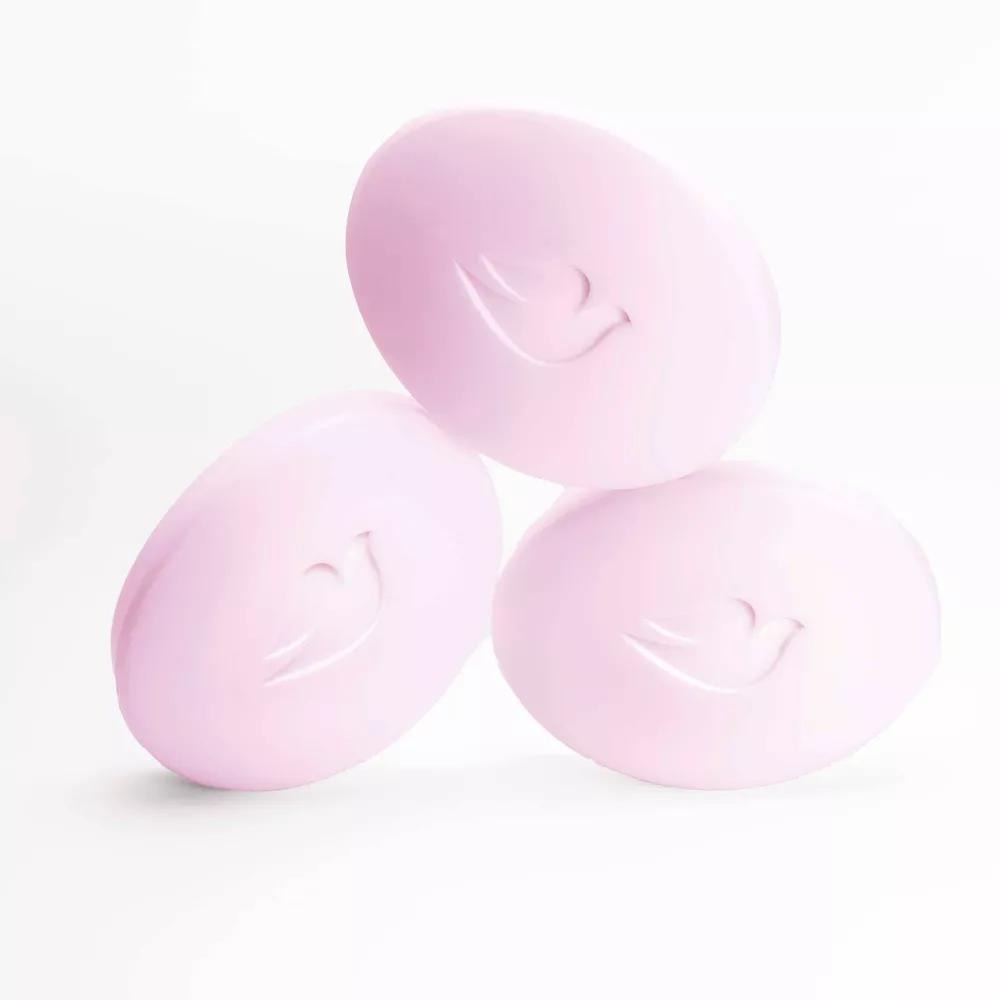 Dove Pink Rosa Beauty Bar Soap, Three-Pack of Individually Boxed 135g Bars for Face, Body and Hands