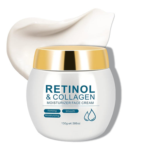 Face Cream Retinol and Collagen 130g Jar or Retinol Essence Option for Day and Night Skin Care