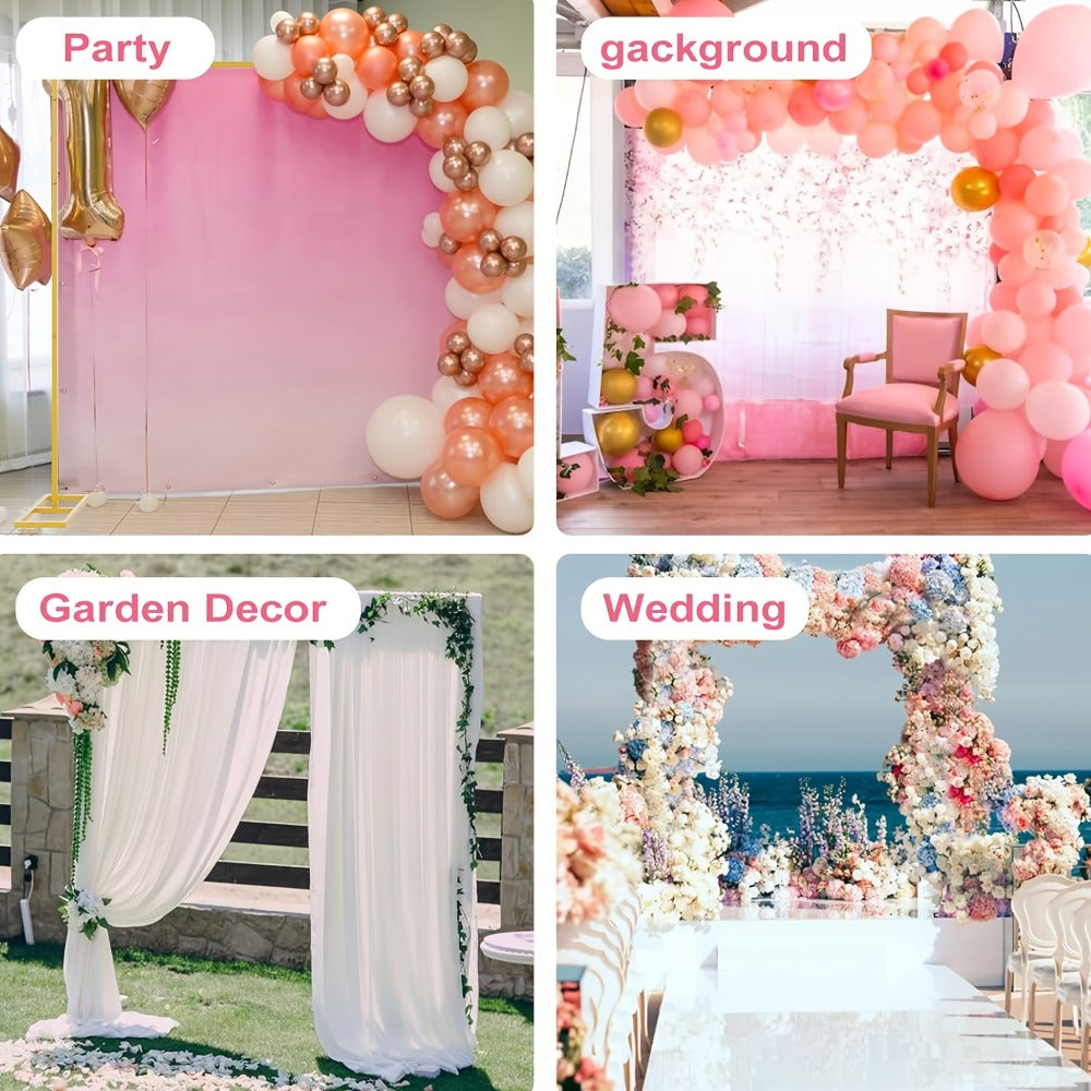 Backdrop Stand Gold Square Frame with 6.5, 6.6 and 8-Foot Selections, Adjustable Crossbar and Flat Feet