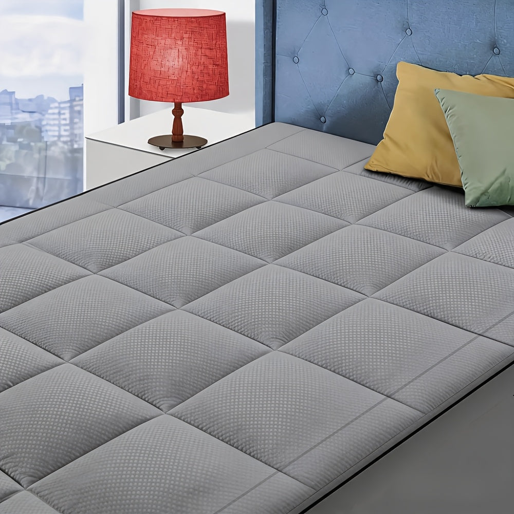 Mattress Topper Plush Down-Alternative Pillow Top with Deep-Pocket Skirt and Six Bed Sizes