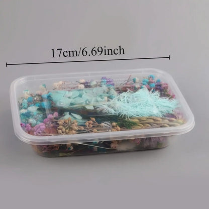 Dried Flowers 4 Boxes Mixed Colors - Natural Dried Floral Set for Candle Making, Resin Jewelry, Greeting Cards, Photo Frames, Scrapbooking & DIY Craft Decoration