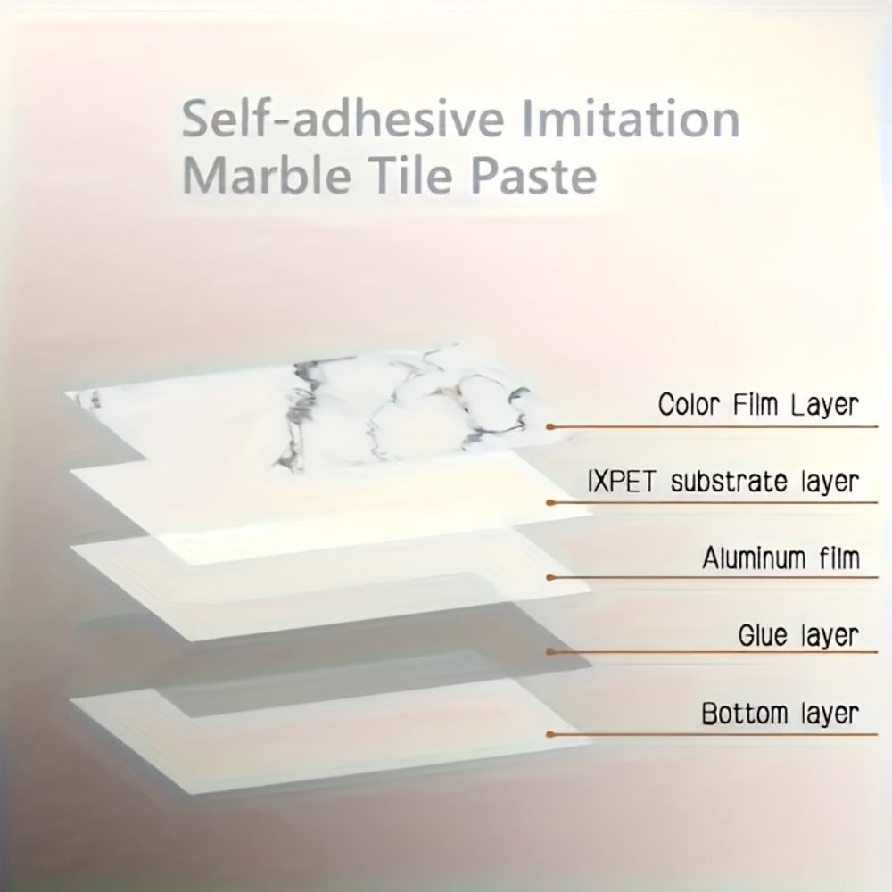 Marble-Look Peel-and-Stick Wall Covering in Four Patterns and Two Roll Lengths, 15.75 Inches Wide