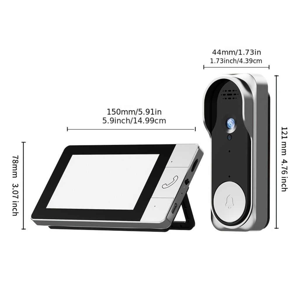 Wireless Security Camera System with Video Doorbell, Indoor Outdoor Surveillance, Long Battery Life