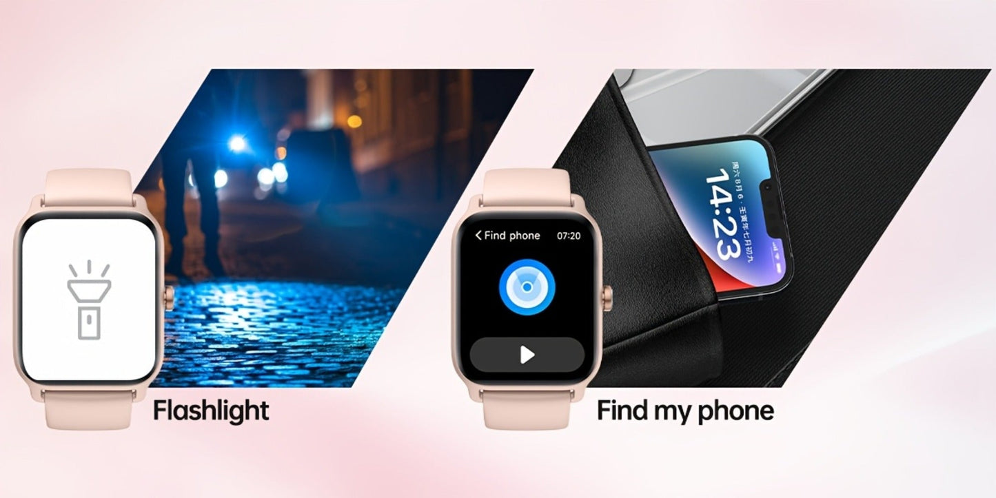 Smartwatch – with Built-in Alexa FAWEIO 1.8" HD Touch Screen, Bluetooth Calling, 100+ Sport Modes, Fitness Tracker Heart Rate Sleep…