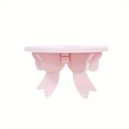 Bow-Shaped Floating Wall Shelf with 20 x 13 cm Pictured Size in Blue-and-Pink or Pink Options