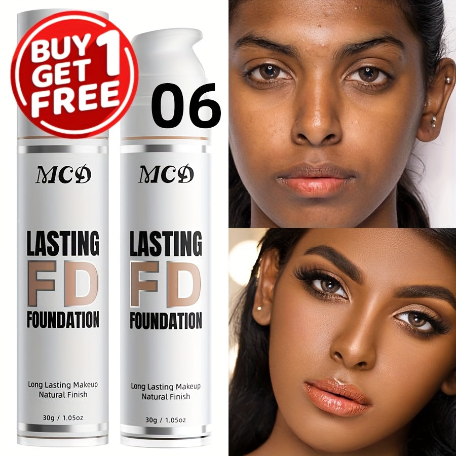Liquid Foundation 2pcs Set Full Coverage Concealer Natural Finish Long Lasting Lightweight Breathable Face Makeup for All Skin Types Women 9 Shade Options