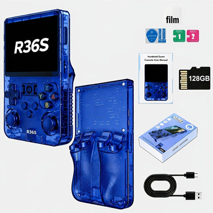 Retro Handheld Game Console R36S2 with 3.5-Inch IPS HD Screen, 3000mAh Battery, TF Card Expansion & HD TV Output – Portable Plug and Play Emulator Gaming Device, 5 Colors, Gift for Kids & Adults