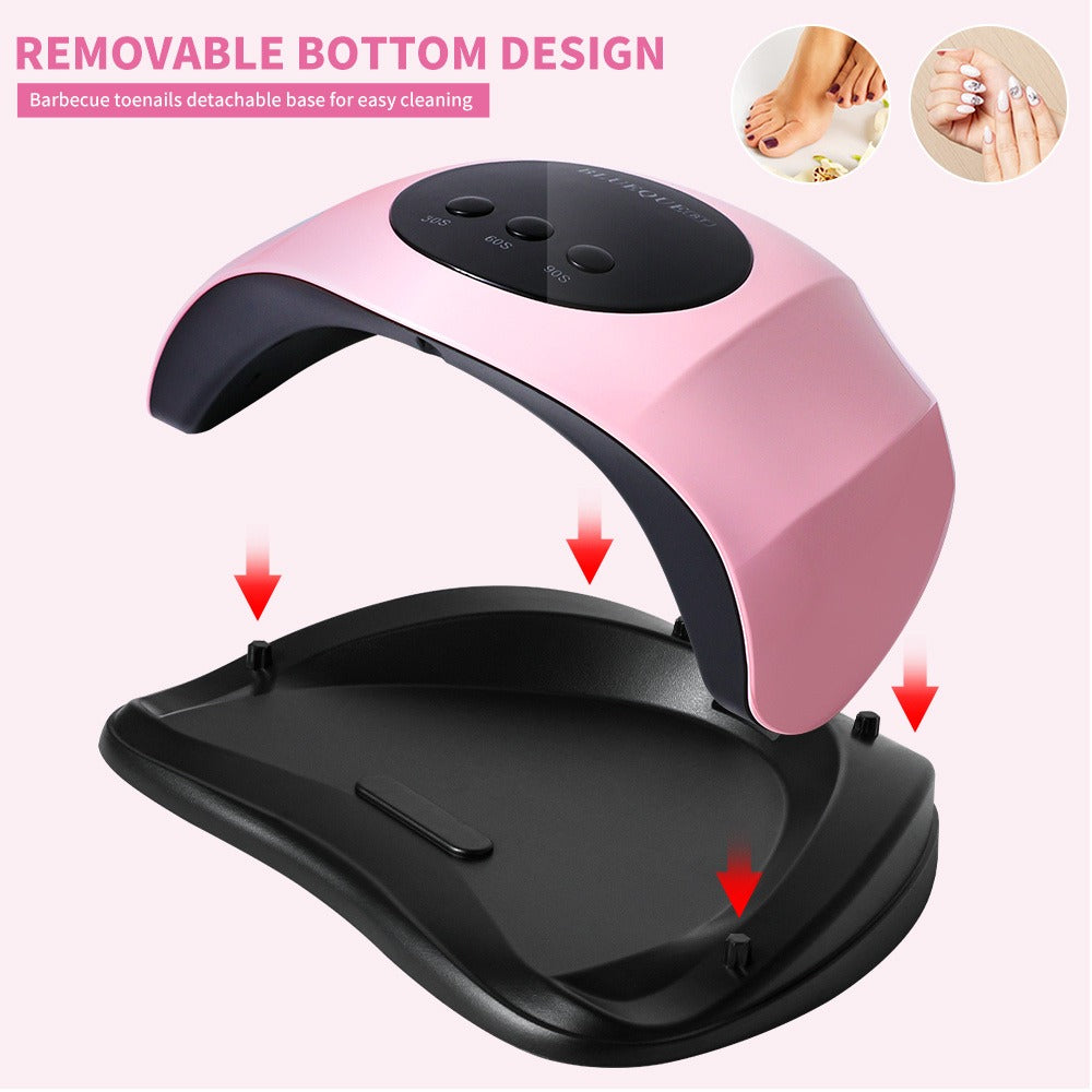 8T UV LED Nail Lamp with 24 Light Beads, Infrared Hand Sensor, 30/60/90s Timers and Two USB Styles