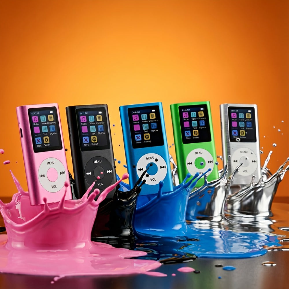 MP3 MP4 Player for Students 128GB Expandable, 8-Hour Battery HiFi Lossless Sound, 1.8 Inch Color Screen, FM Radio, Voice Recorder, E-Book Reader, English Listening Learning Device