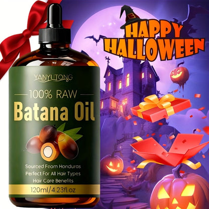 Hair Oil Batana 4.06oz Amber Dropper Bottle with 120ml Liquid Formula for Pre-Wash or Leave-In Use
