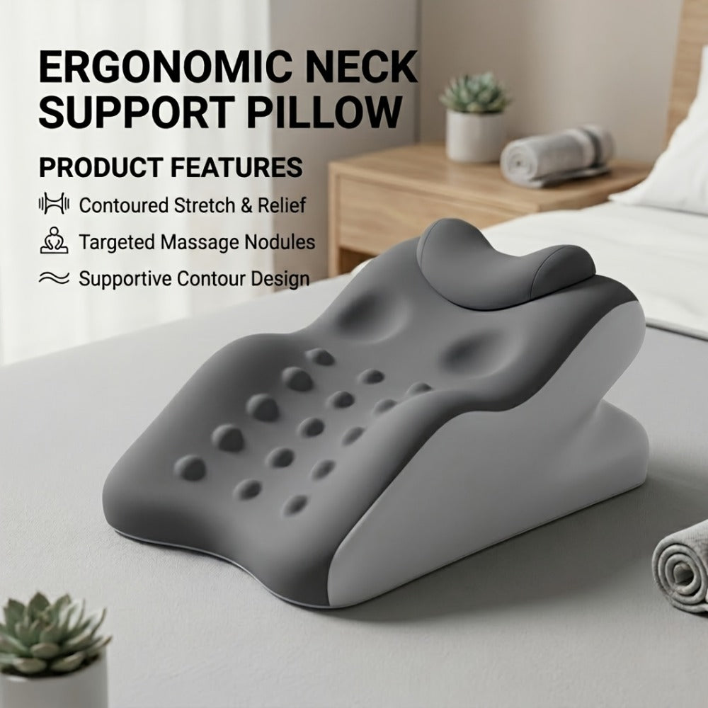 Memory Foam Cervical Support Pillow – Ergonomic Side & Back Sleeper Pillow with Breathable Cover | Multi-Functional Neck & Lumbar Support Bed Pillow, Perfect Gift