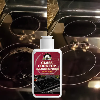 Ceramic Stove Cleaner Gel – Fast-Acting Stovetop Cleaner Removes Burnt-On Grease & Stains Without Scratching, Non-Toxic Non-Irritating Formula for Glass Ceramic Cooktop, Kitchen Cleaning Essentials