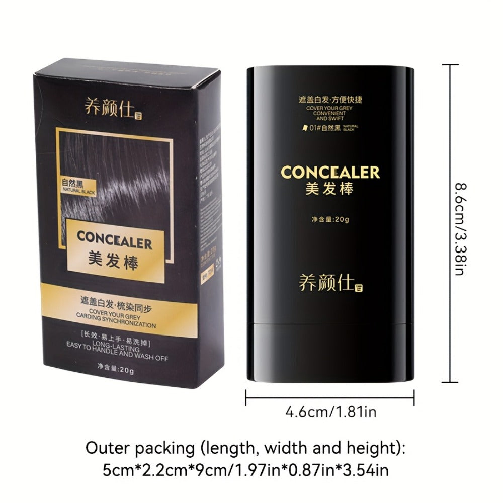 Instant Gray Root Concealer Hair Color Stick with Comb Applicator in Five Shade Options for Daily Use
