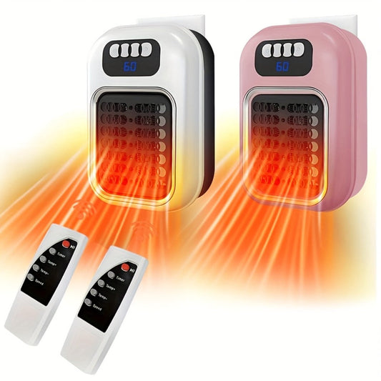 Wall Mounted Mini Electric Space Heater – Fast Heating, 3 Modes, Adjustable Temperature, Overheat & Tilt Protection, Display Screen, Portable Plug-In Heater for Home, Office, Bathroom & Pet Area
