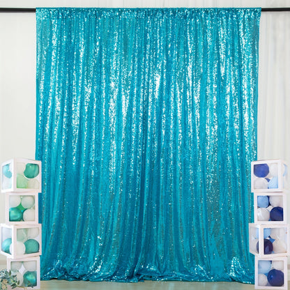 Sequin Backdrop Curtain for Party Wedding - 4x8ft Shimmering Glitter Curtain for Birthday Photo Booth Stage Decoration, Easy Hang, Multi-Color