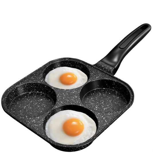 Non-Stick Frying Pan | Aluminum Egg Skillet with Wooden Handle | Breakfast Omelet Pancake Burger Pan for Home Kitchen Camping RV Dorm Cooking