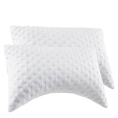 Pillow Set for Beds in Standard, Queen or King Size with Gusseted Edges and 2- or 4-Piece Options