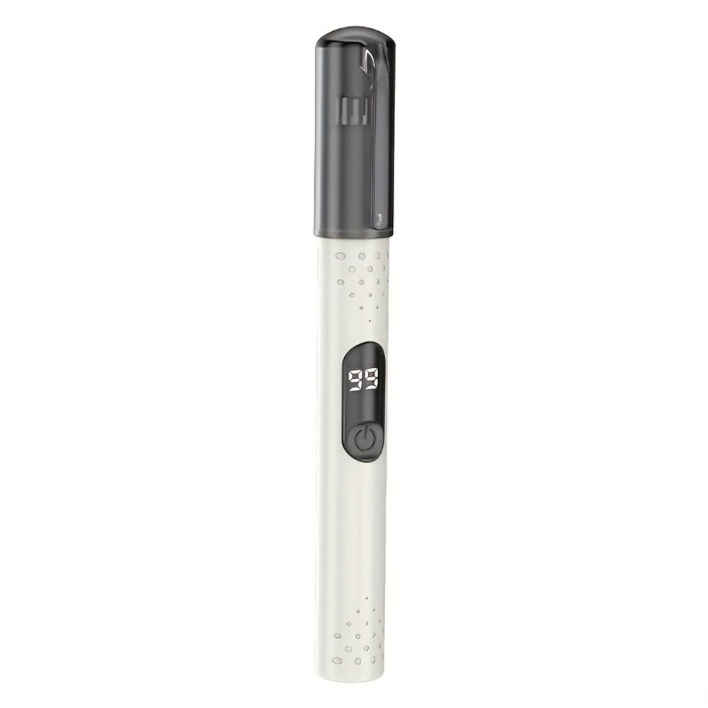 Rechargeable Nose, Ear and Eyebrow Hair Trimmer in Green with Stainless Steel Cutting Head and USB Charging