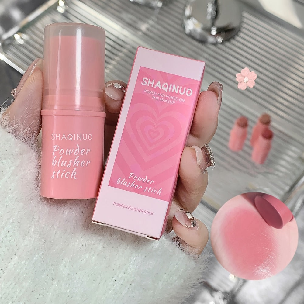 Matte Cream Blush Stick Set 3pcs Multifunctional — Waterproof Non-Greasy Brightening Formula, Blendable Color for Cheeks Lips & Eyes, Long-Lasting Travel-Friendly Daily Face Makeup for Women