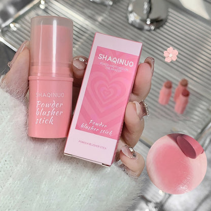 Matte Cream Blush Stick Set 3pcs Multifunctional — Waterproof Non-Greasy Brightening Formula, Blendable Color for Cheeks Lips & Eyes, Long-Lasting Travel-Friendly Daily Face Makeup for Women