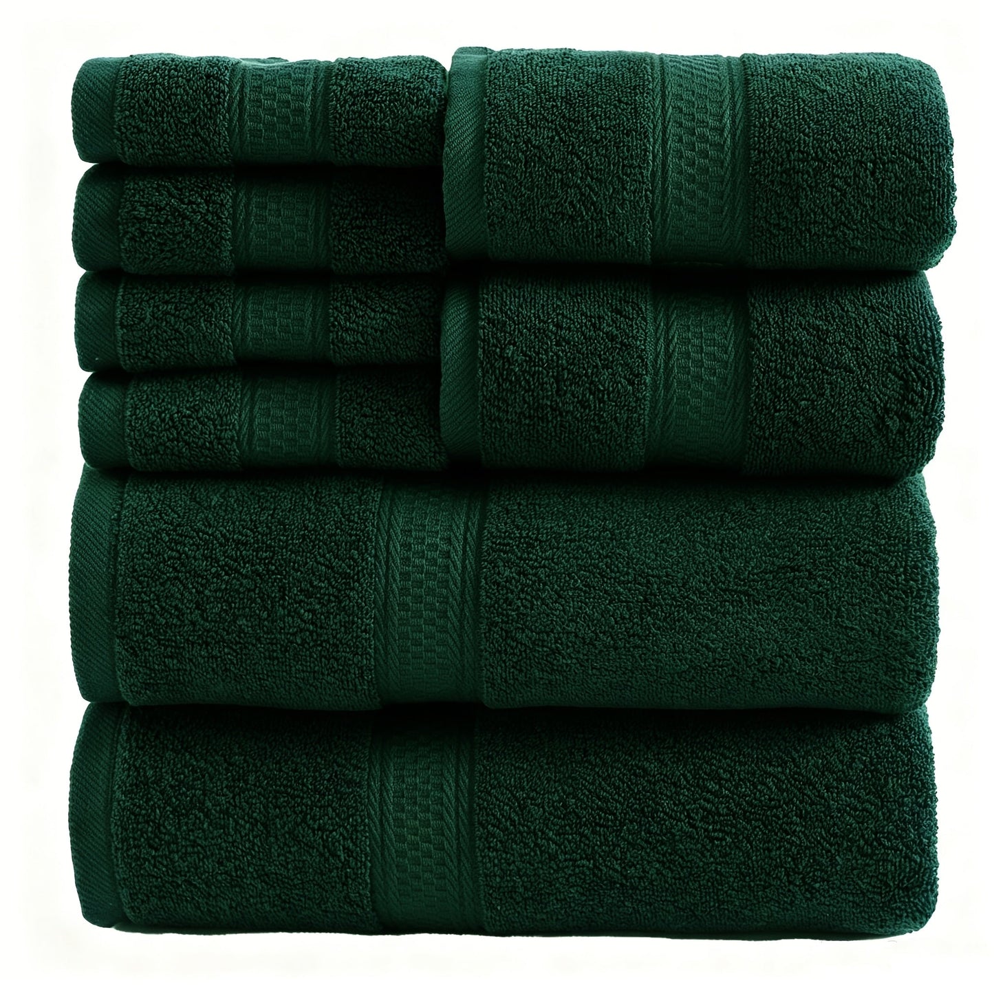 Towel Set 8 or 16 Piece Thickened Bath, Hand and Washcloth Collection in Multiple Solid Colors
