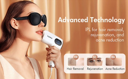 Sarisili AI01 IPL Hair Removal Device with Nine Intensity Levels, Manual and Auto Flash Modes and Display