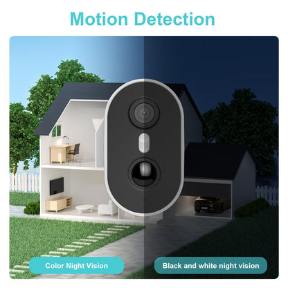 3MP Driveway Outdoor Security Camera with PIR Human Detection, AI Motion Alert, Full Color Night Vision