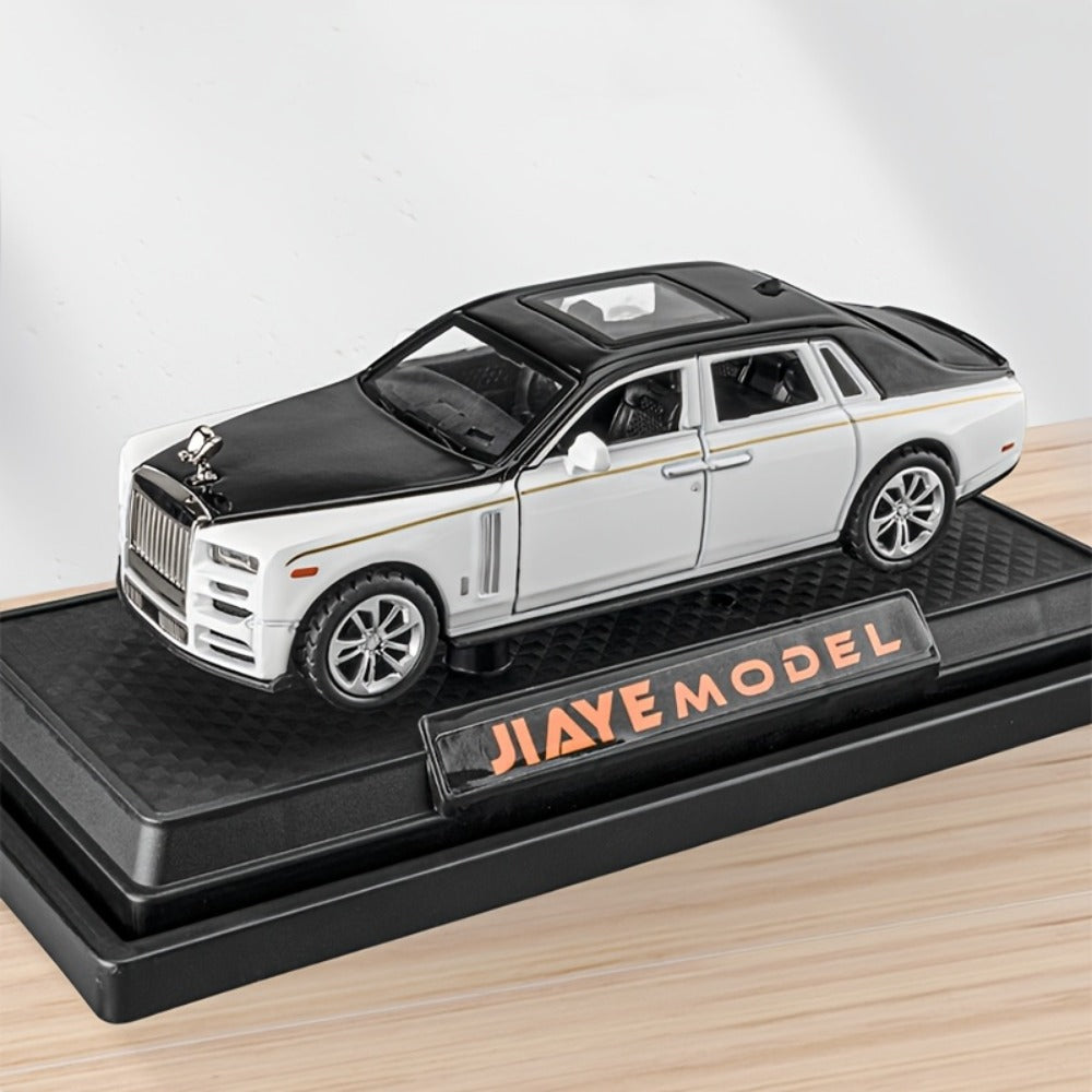 1:36 Scale Phantom Alloy Die-Cast Car Model with Openable Doors – Collectible Display Static Car Desktop Decoration – Birthday Christmas Gift for Car Enthusiasts Adults Boys