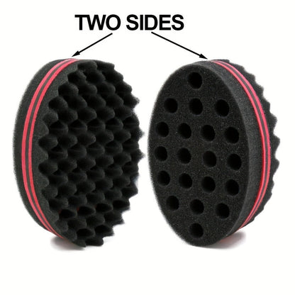 Twist Sponge Brush & Styling Comb Set for Curly Natural Black Hair — Afro Coil Definer with Metal Pick, Loc & Short Hair Grooming Tools for Men & Women