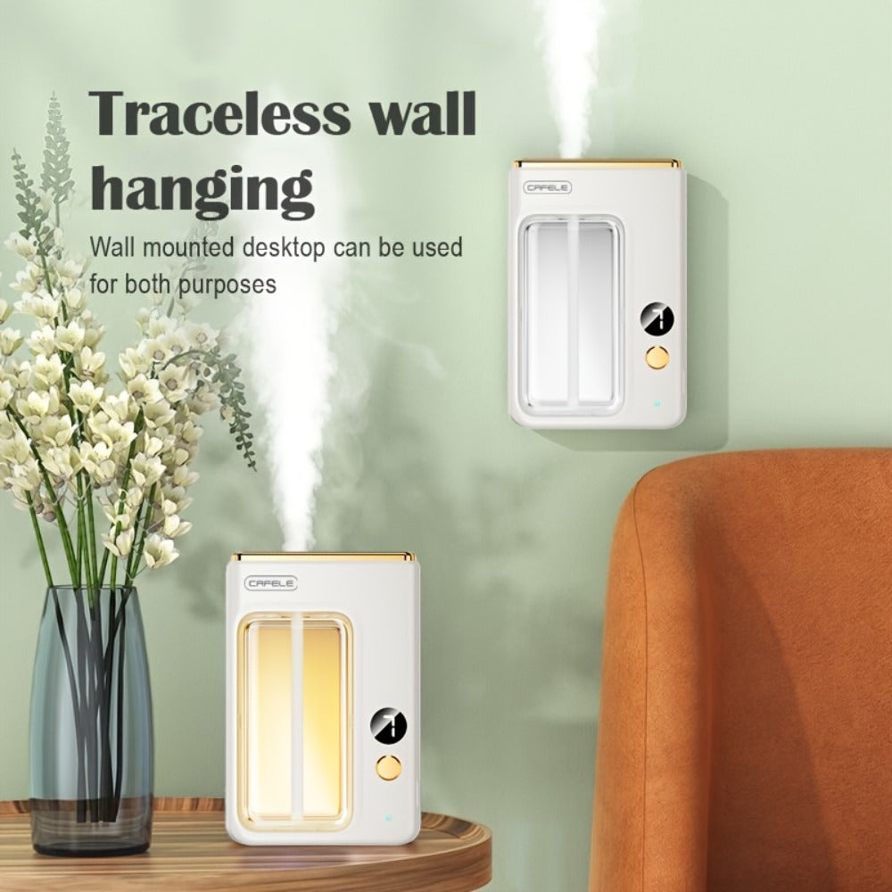 Desktop or Wall-Mount Essential Oil Diffuser with Transparent Chamber and One- or Three-Bottle Bundles
