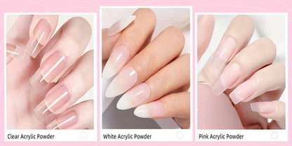 Complete Acrylic Nail Kit with Drill & UV LED Light, Colored Acrylic Powders & All Tools Included for