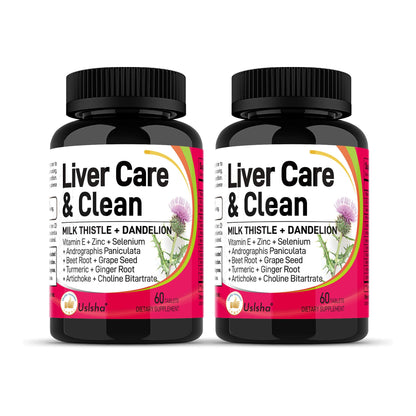 Milk Thistle Turmeric & Beetroot Liver Support Capsules — All-in-1 Super Formula for Liver Cleanse Detox & Antioxidant Defence for Women and Men | 60 Capsules 1 or 2 Bottle Options