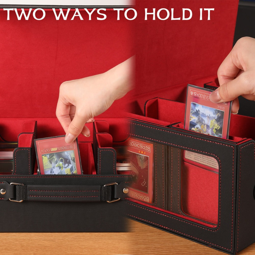 Five-in-One Trading Card Storage Box with Detachable Dividers, Display Windows and Four Colors