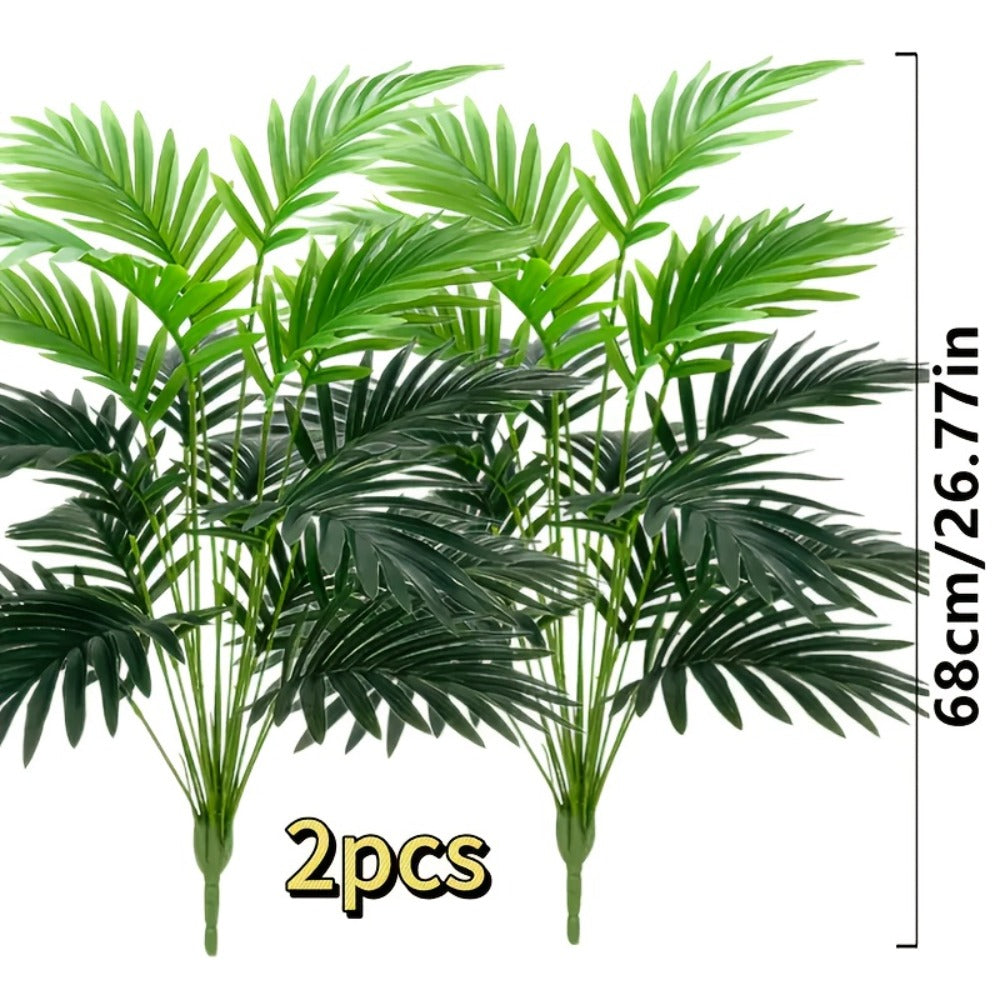 Realistic Artificial Plants 2pcs – Lifelike Fake Plant Decor for Indoor & Outdoor, Home, Wedding, Garden & Festival Celebrations, Elegant Faux Greenery Decoration Set